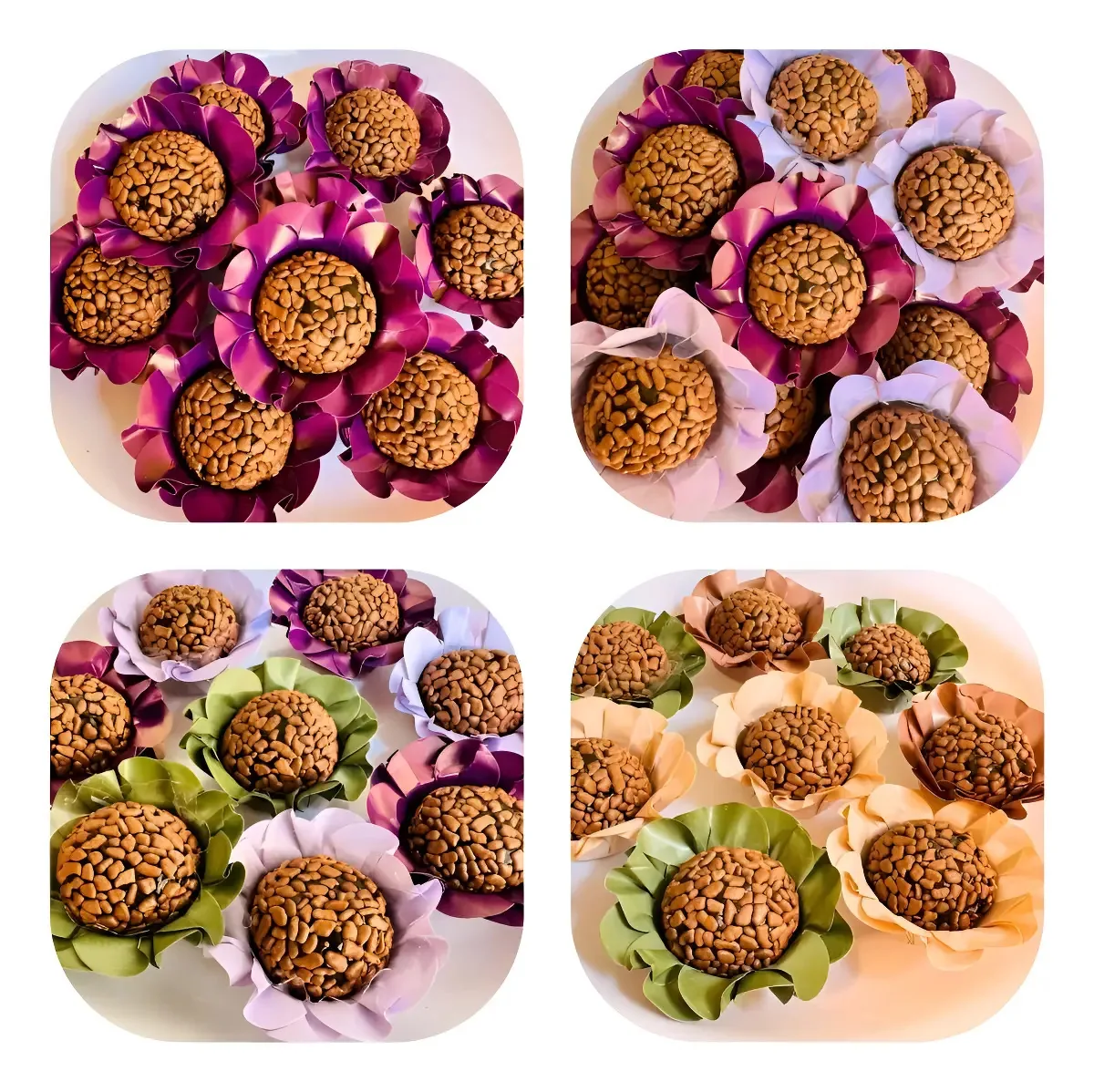 40 Forminhas Doces Finos Flor Casamento E Aniversários Cor Coral