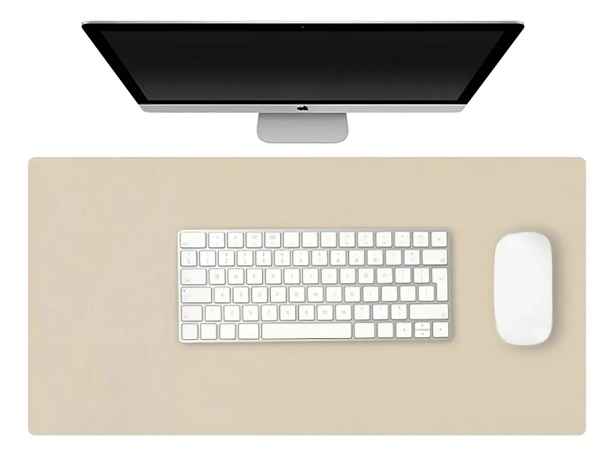 Mouse Pad Palha Tamanho Grande 90x40 Liso Qualidade Premium Cor Palha/areia