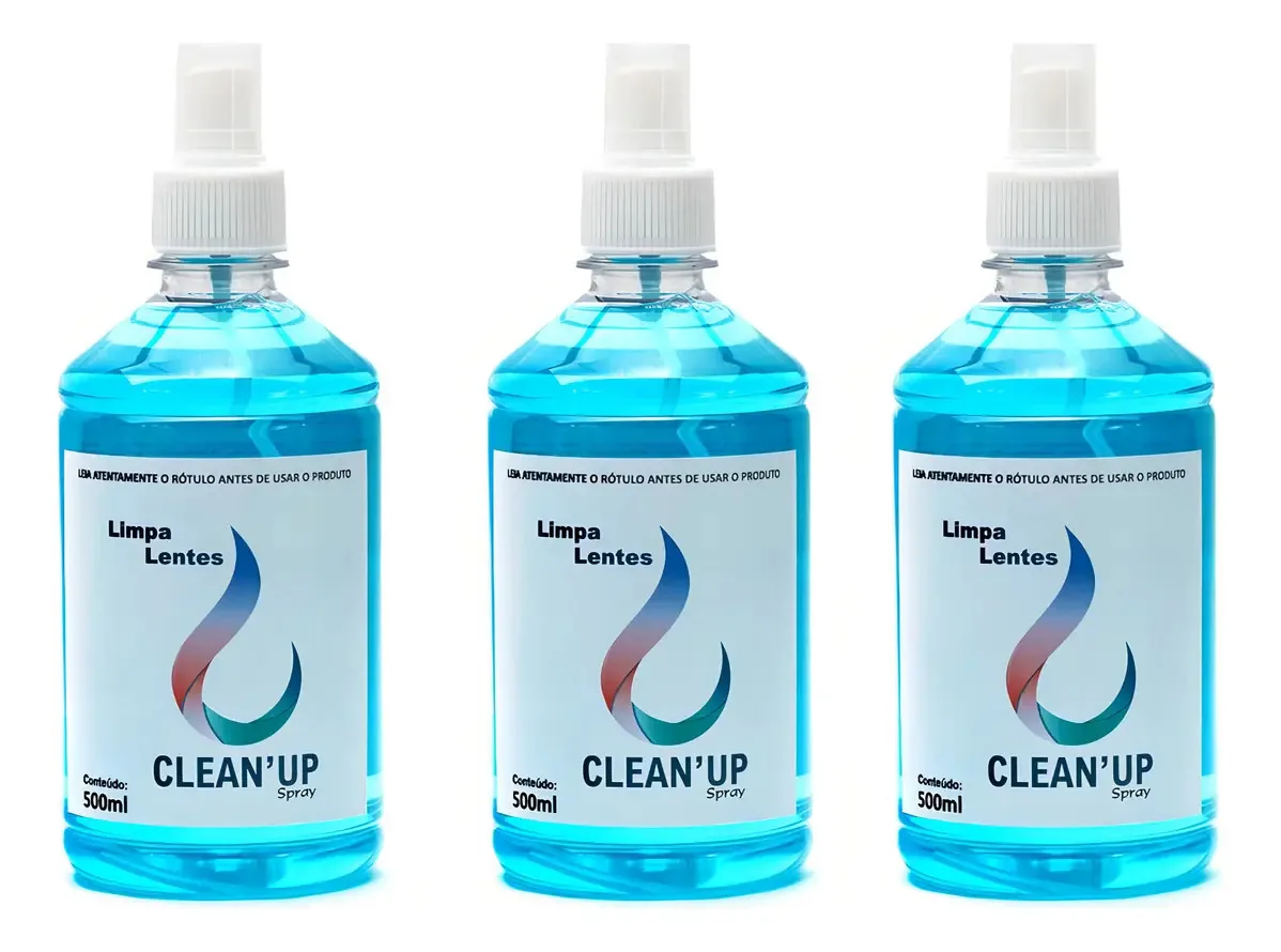 Kit 3 Limpa Lentes De 500ml Para Óculos Óticas Telas Celular