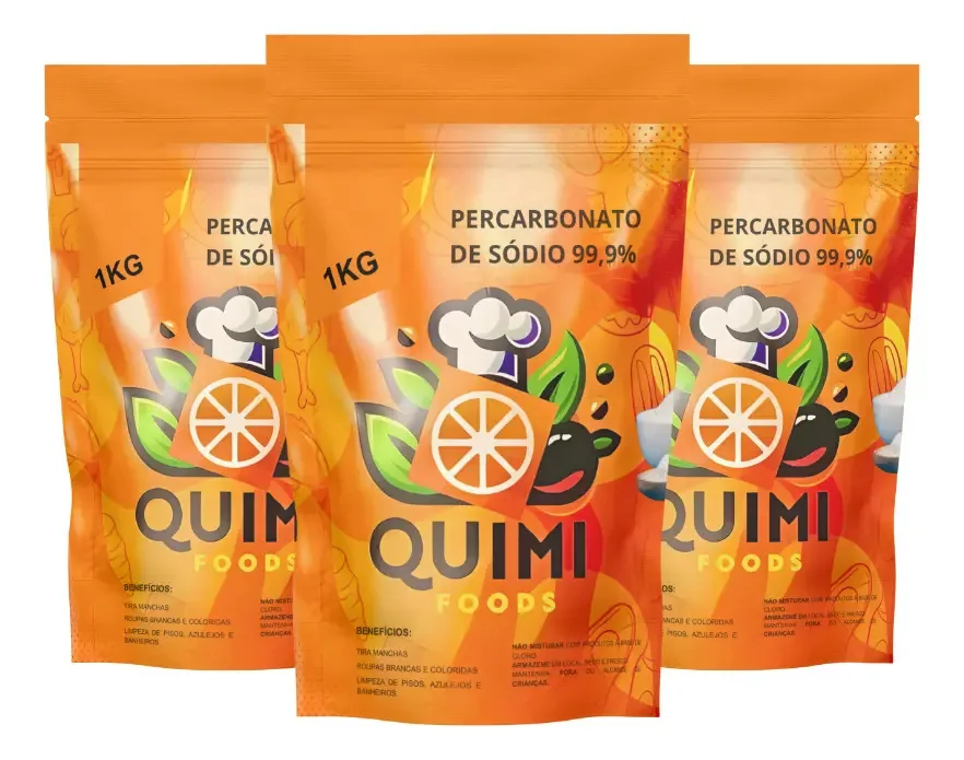 Kit 3 Percarbonato De Sódio 1kg - Ideal Para Manchas E Azule