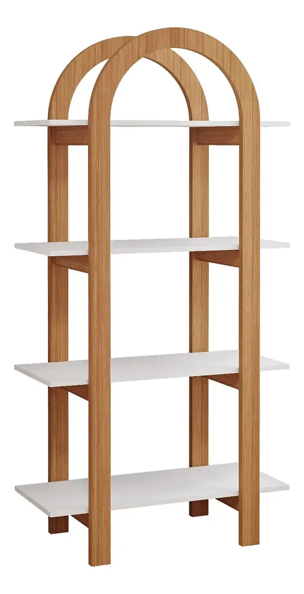 Neloja Estante Para Livros Multiuso Criança Organizador Infantil Prateleiras Moderno Cor Branco/nature