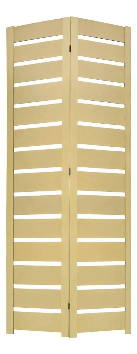 2 Biombo Slim Divisor Sanfonado Divisória De Ambiente M1c Cor Natural Cru Horizontal