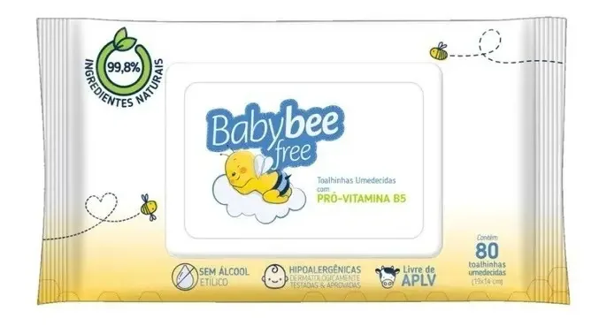 Toalhas umedecidas Baby Bee Free Baby 80 u