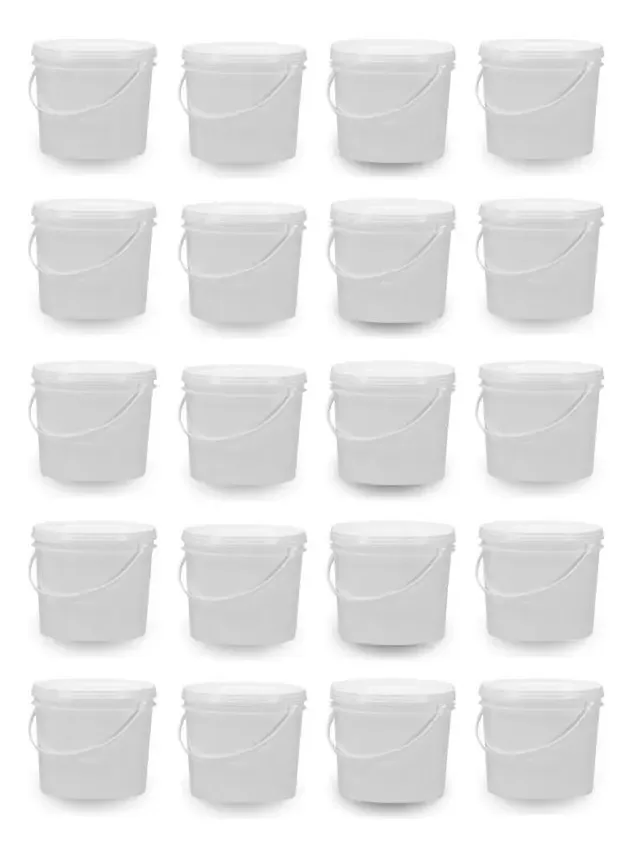 Balde 1.8 Litros Branco Para Cereais 20 Pçs