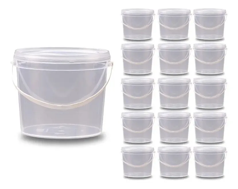 Balde Para Agro 2.2l Alça Plástica - Kit 15 Pçs