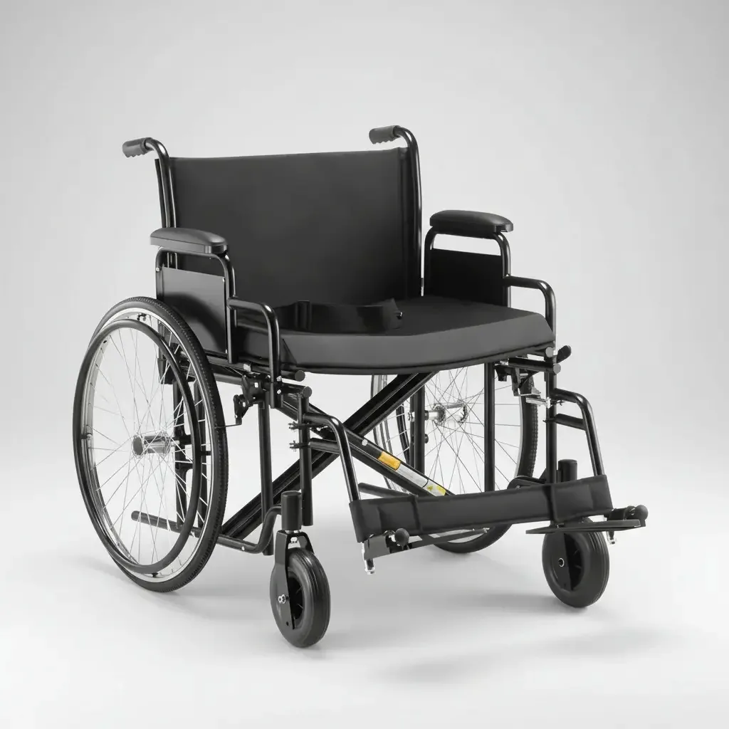 Cadeira De Rodas Dobrável 180kg D500 Dellamed Preto