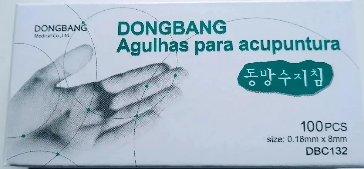 Agulhas Acupuntura Dong Bang Ting 0,18x8 mm 100 Unidades