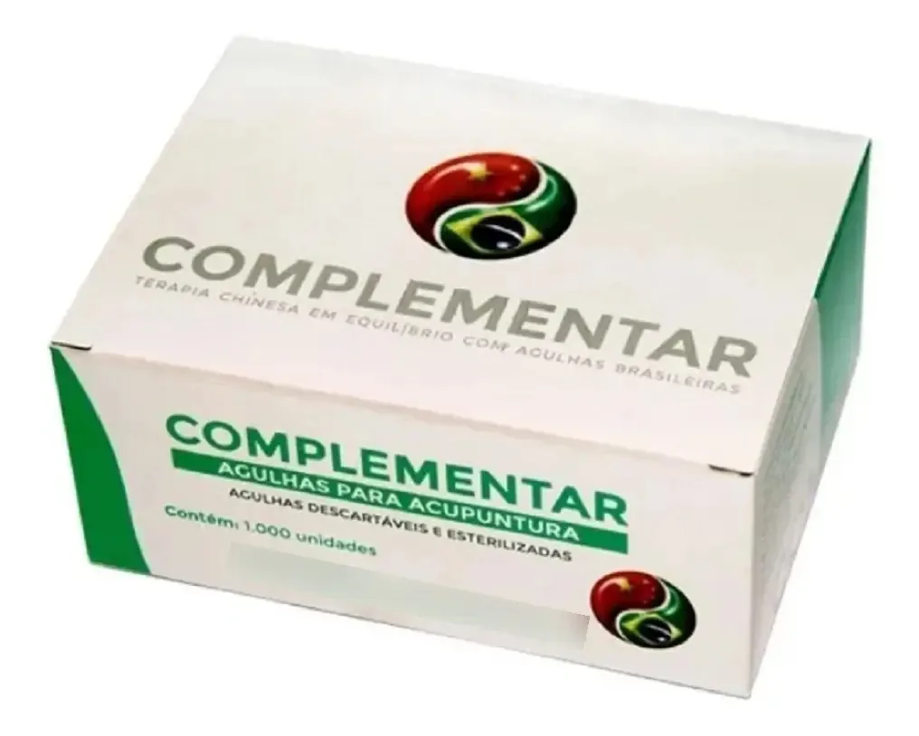 Agulha Acupuntura Complementar 0,25x40 Aço Inoxidável Esterilizada 1000 Un