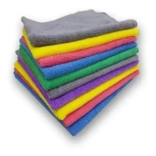 Kit 12 Panos Multiuso De Microfibra Alta Absorção - 30x30cm Cor Azul