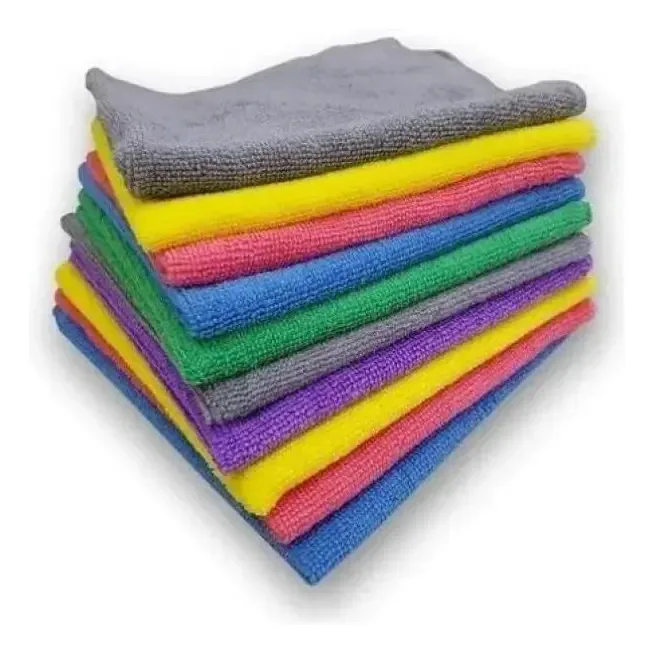 Kit 9 Panos Multiuso De Microfibra Alta Absorção - 30x30cm