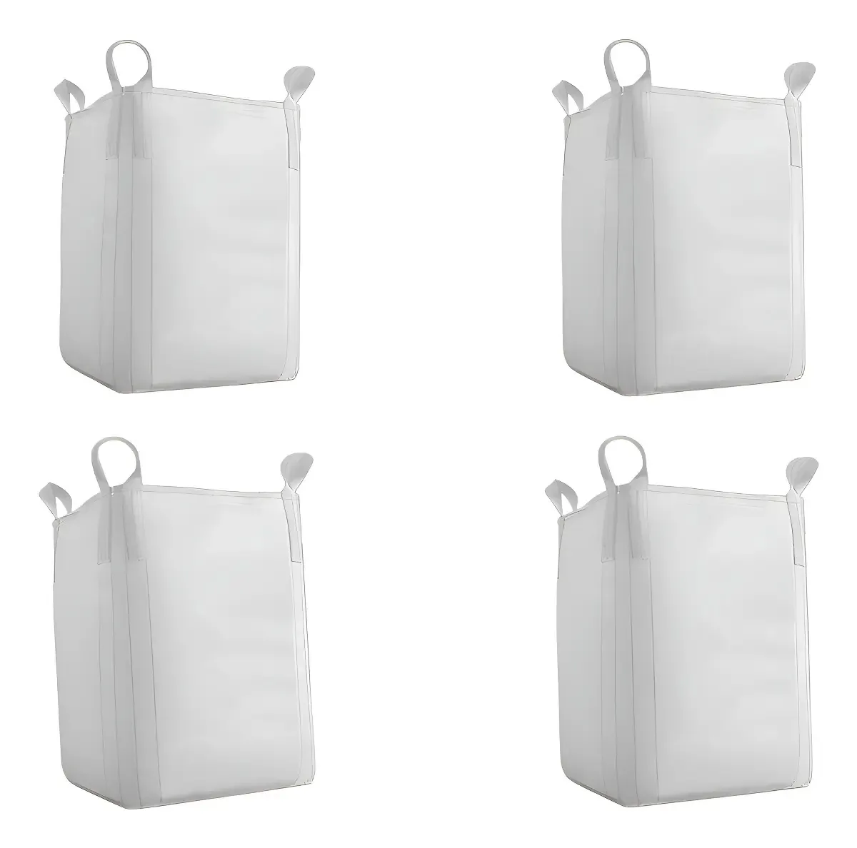 Kit 4 Big Bag Reciclagem Entulho Jardinagem 1200kg C1 C/alça Branco