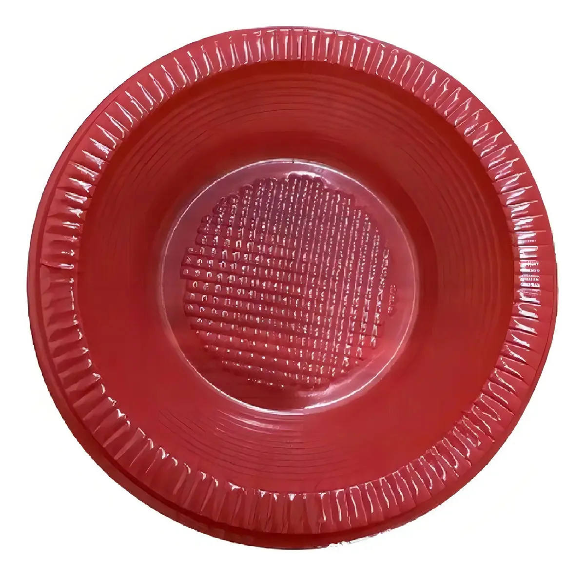 Pratos Descartáveis Redondos 15cm Plástico Vermelho Pcte 1000 Zettapack