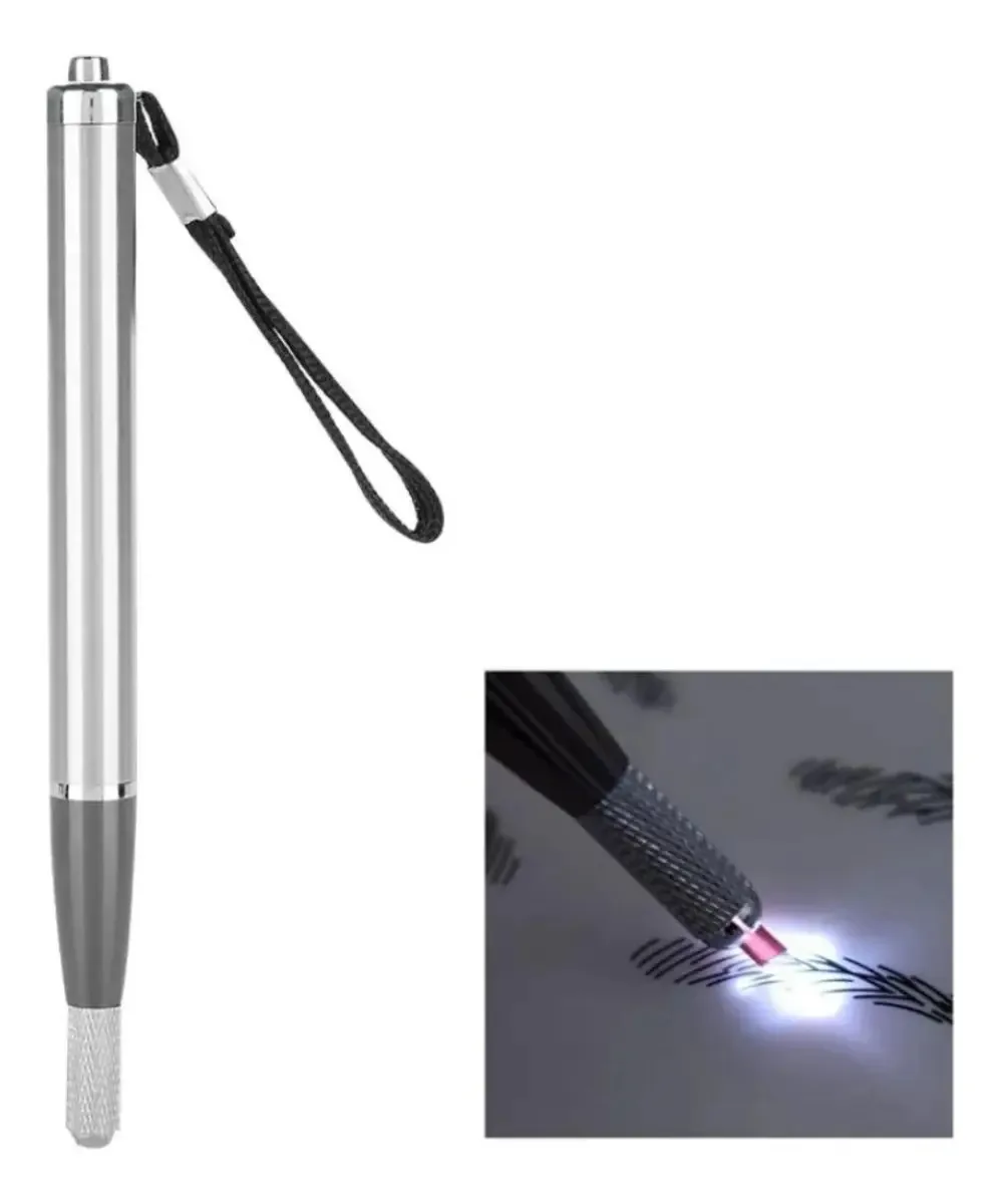 Tebori Caneta Com Luz Led Microblading Labio Sobrancelha
