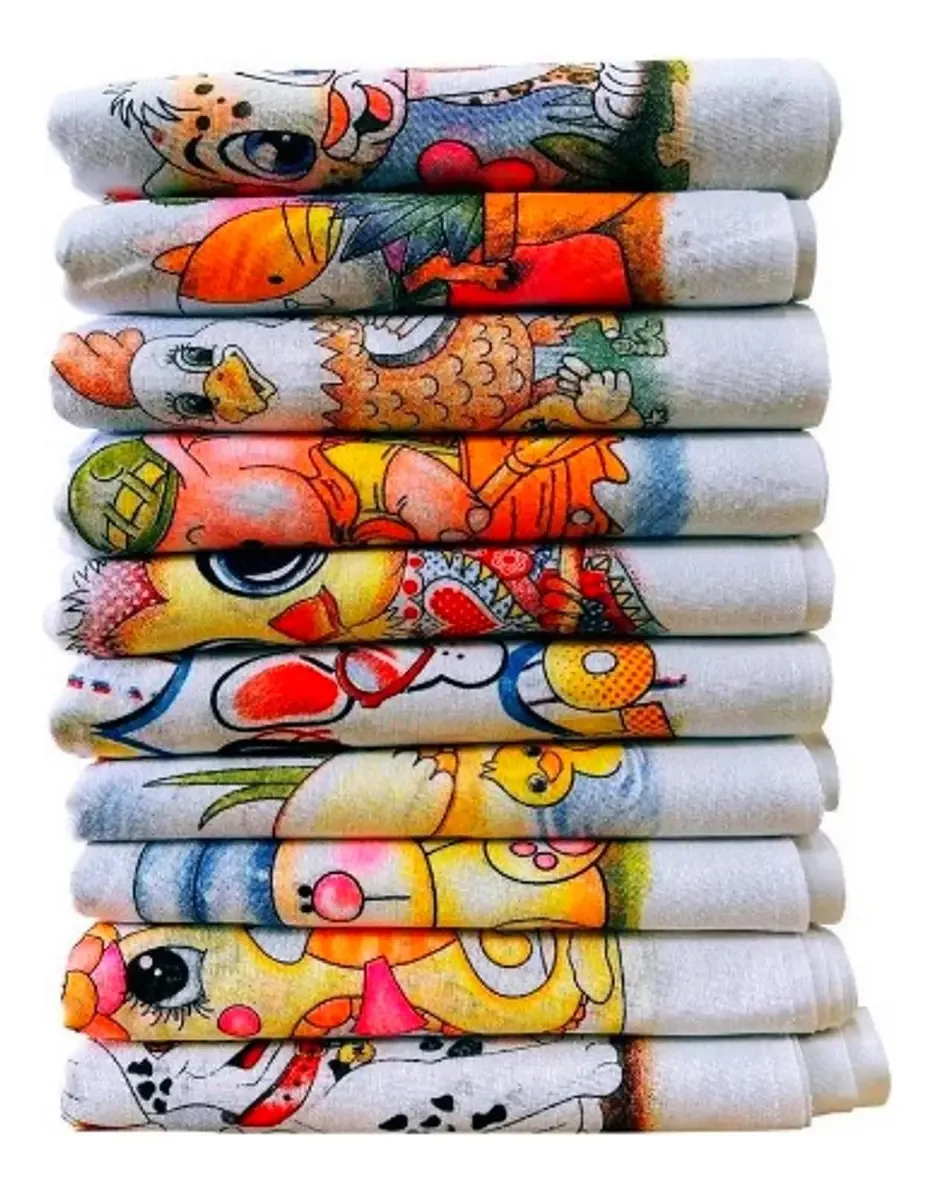 Kit 15 Panos Flanelas Algodão 60cm x 35cm Variedade Cozinha Caebitex