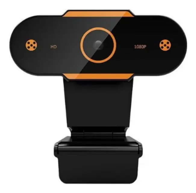 Câmera Webcam 1080p Com Microfone Para Videoconferência Cor Unica