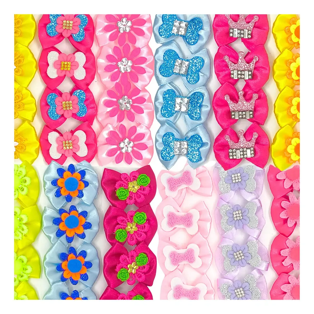 40 Lacinhos Pet Luxo Cetim M Banho E Tosa Pet Shop Cor Sortidas Lacinho Pet