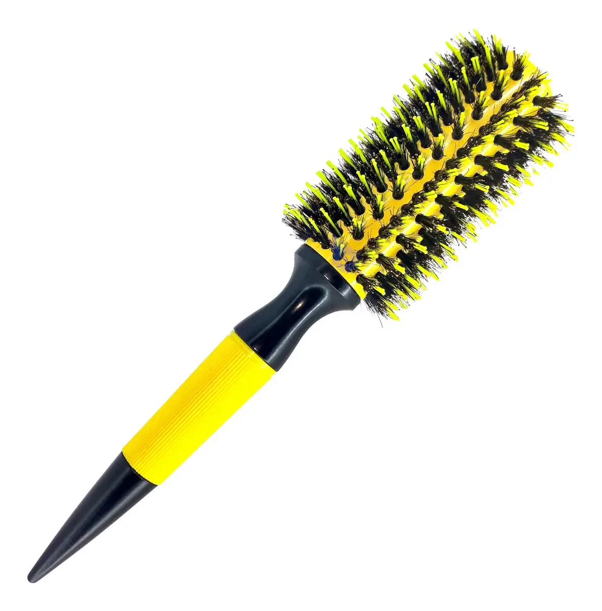 Escova Térmica Antiestática Cerâmica Javali Profissional N18 Cor Amarelo