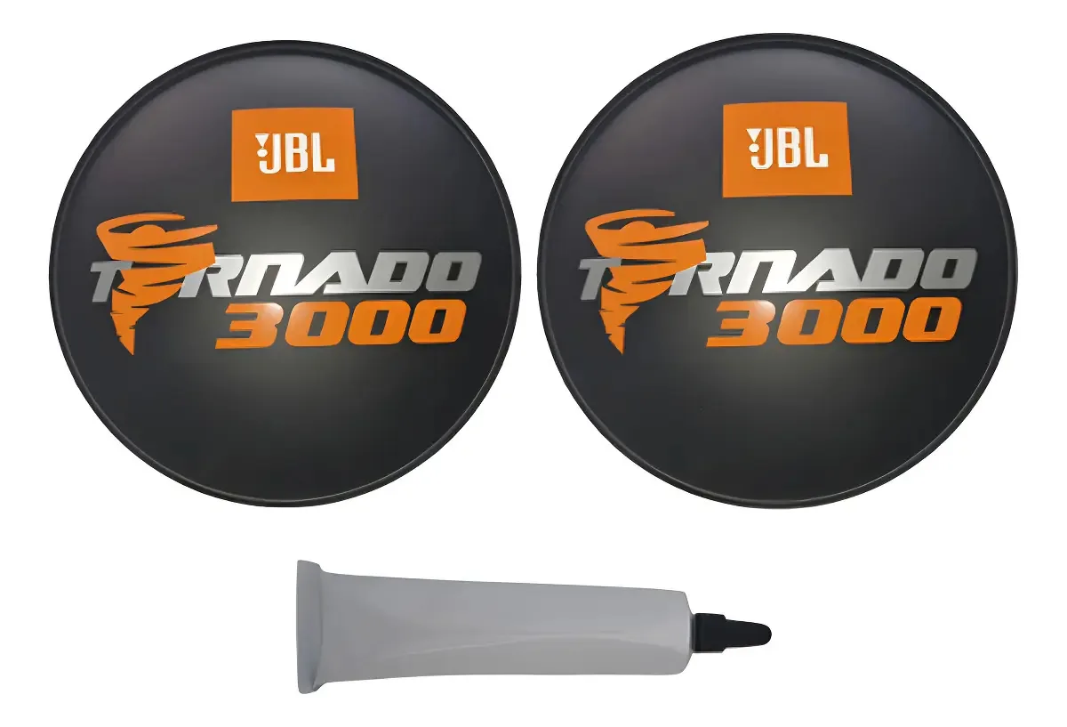 Kit 2 Calota Protetor Jbl Tornado 3000 160mm + 1 Cola Preta