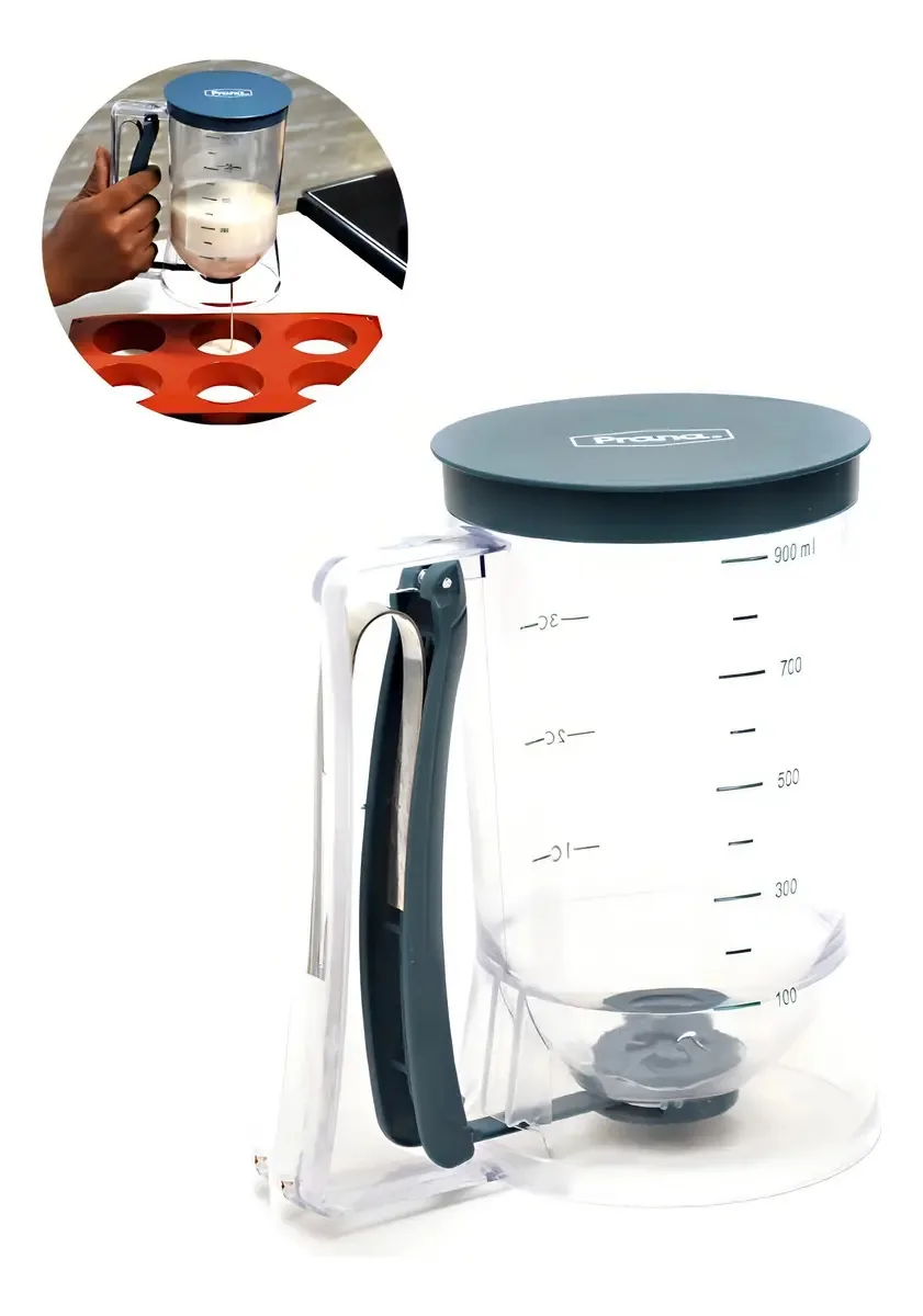 Dispenser Dosador De Massas Para Confeitaria 900ml Prana Cor Preto