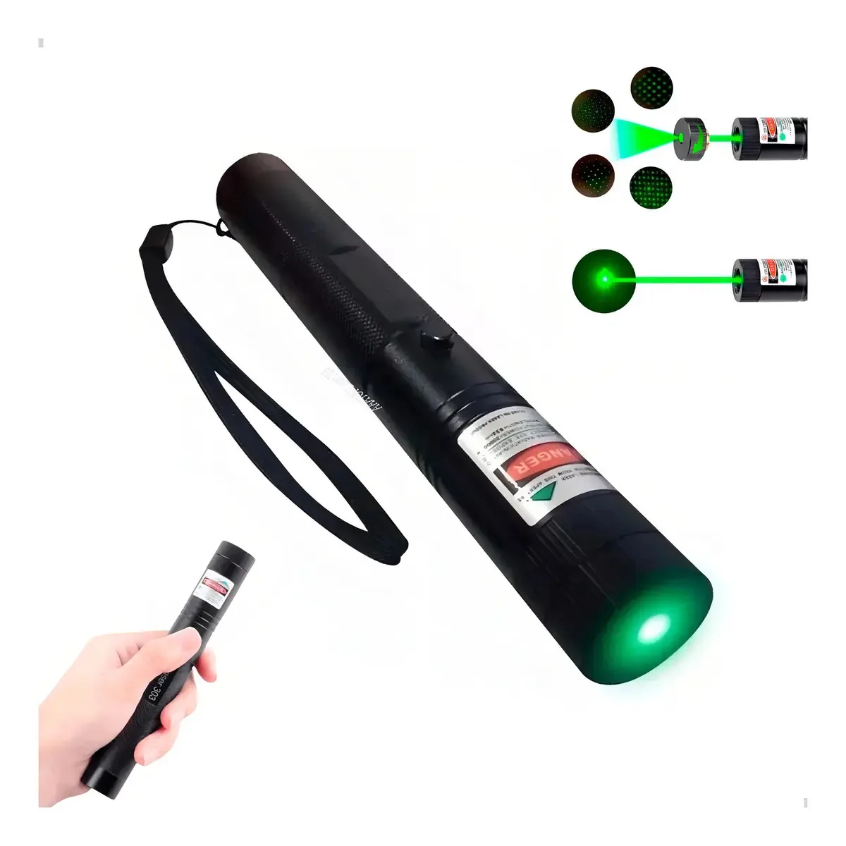 Caneta Laser Ultrapotente Longo Alcance Pointer Recarregável Cor do laser Verde