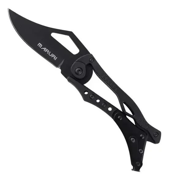 Canivete De Aço Inox Maruri Sr2008 Pesca Caça Camping Cor Preto