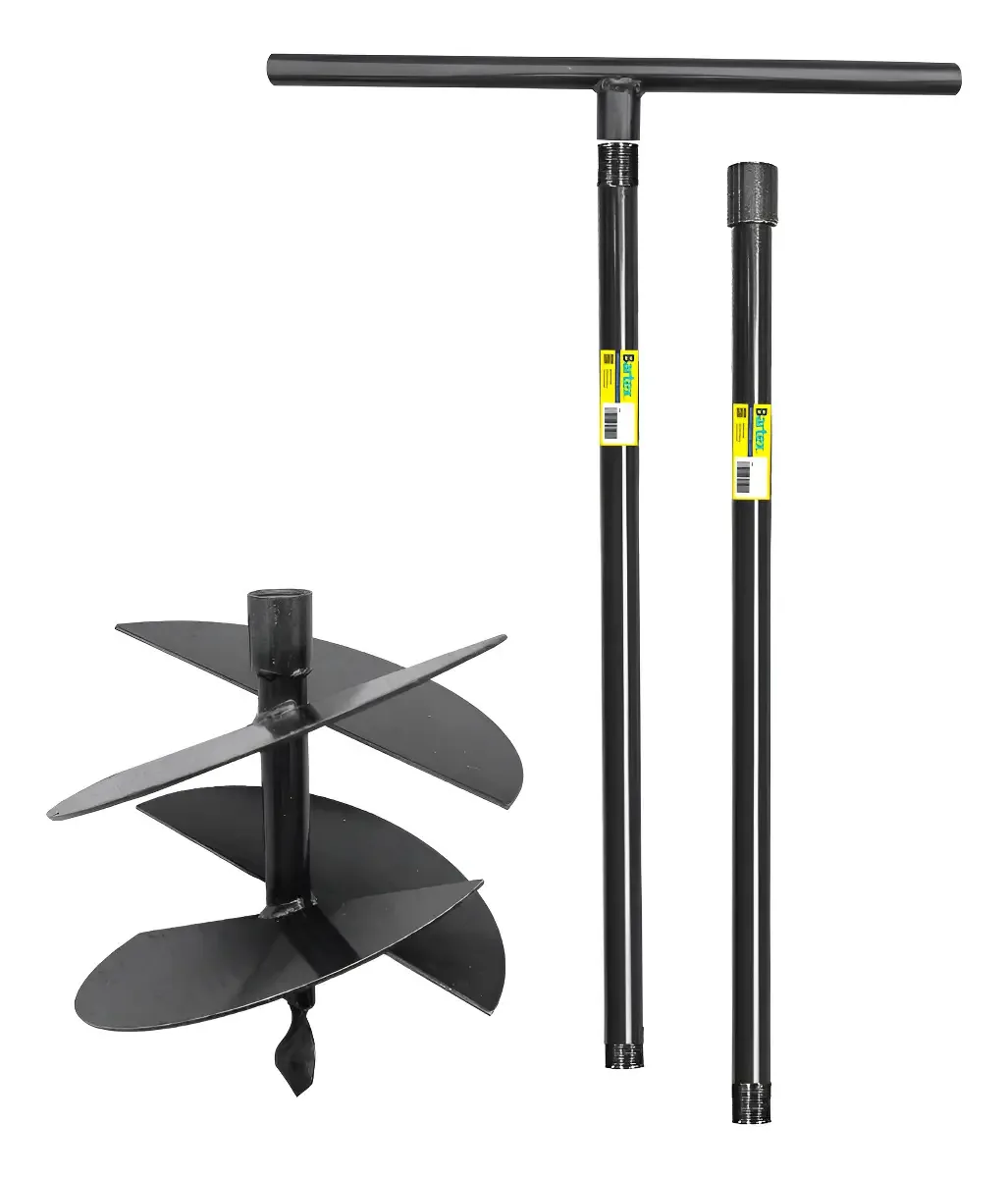 Cavadeira Trado Manual 25cm 4 Facas 2 Extensores De 1m 3/4