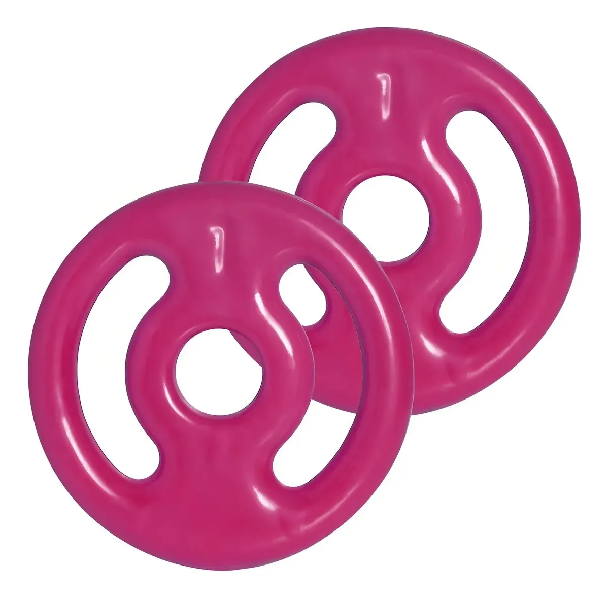 Anilhas Emborrachadas 4x1kg P/barras E Halteres Megagym Cor Rosa