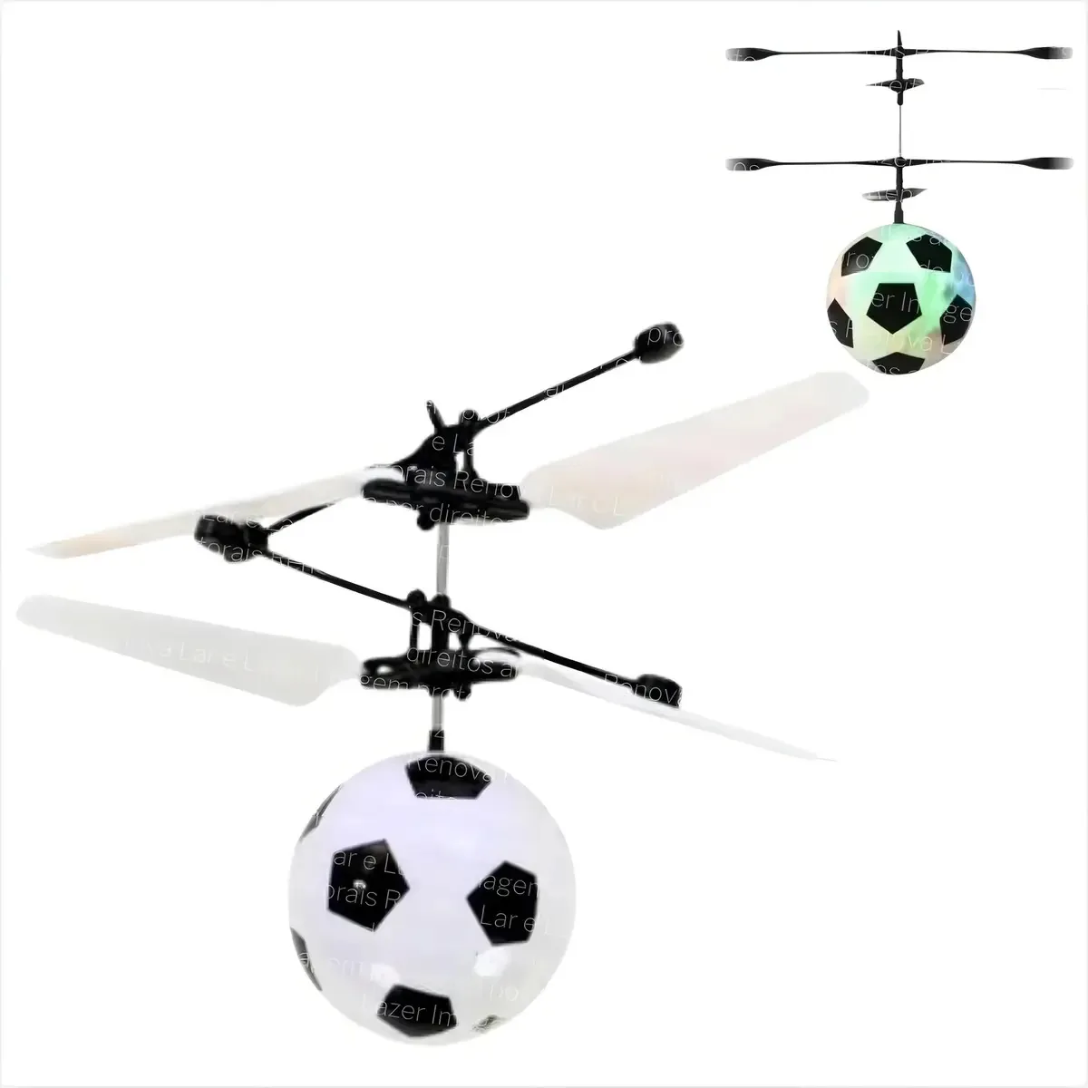 Bola Drone Voadora Sensor A Mão Luz Led Recarregavel Cor FUTEBOL