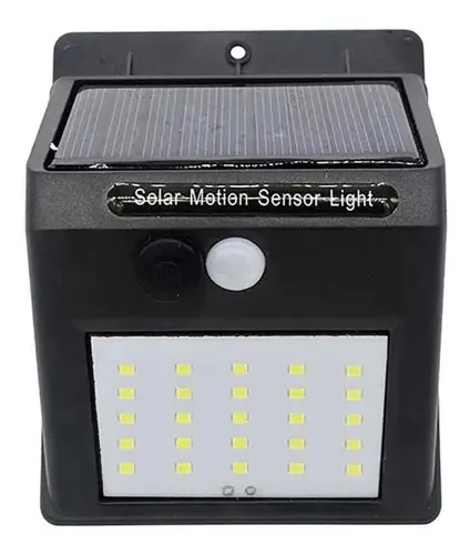 Luminária Energia Solar Led Sensor Presença Prova D'água 30w
