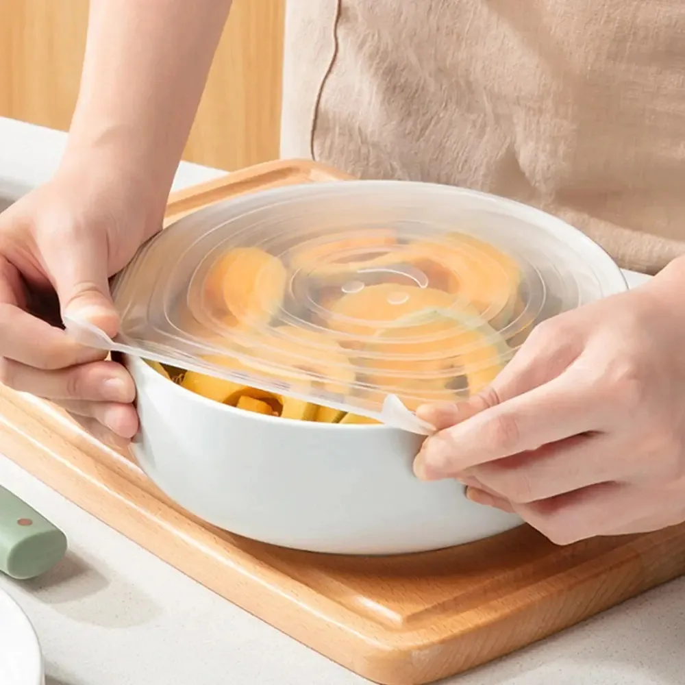 Kit 6 Tampas De Silicone Lavável Cozinha Universal Flexível