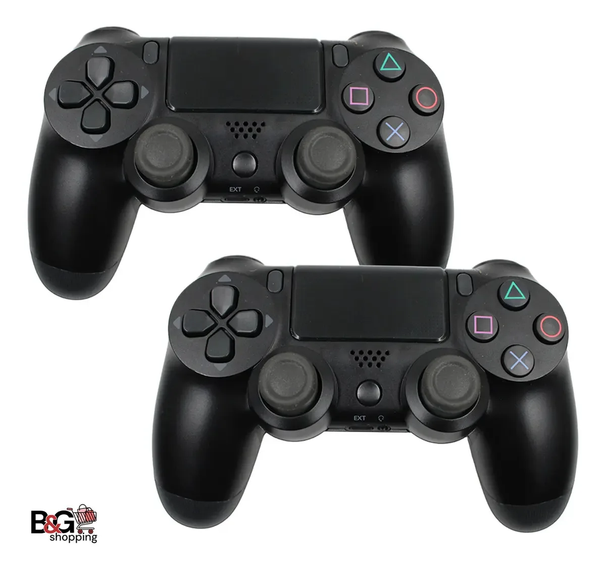 2 Controles Sem Fio B&G Bluetooth Para PS4 e PC Gamer Com Touchpad