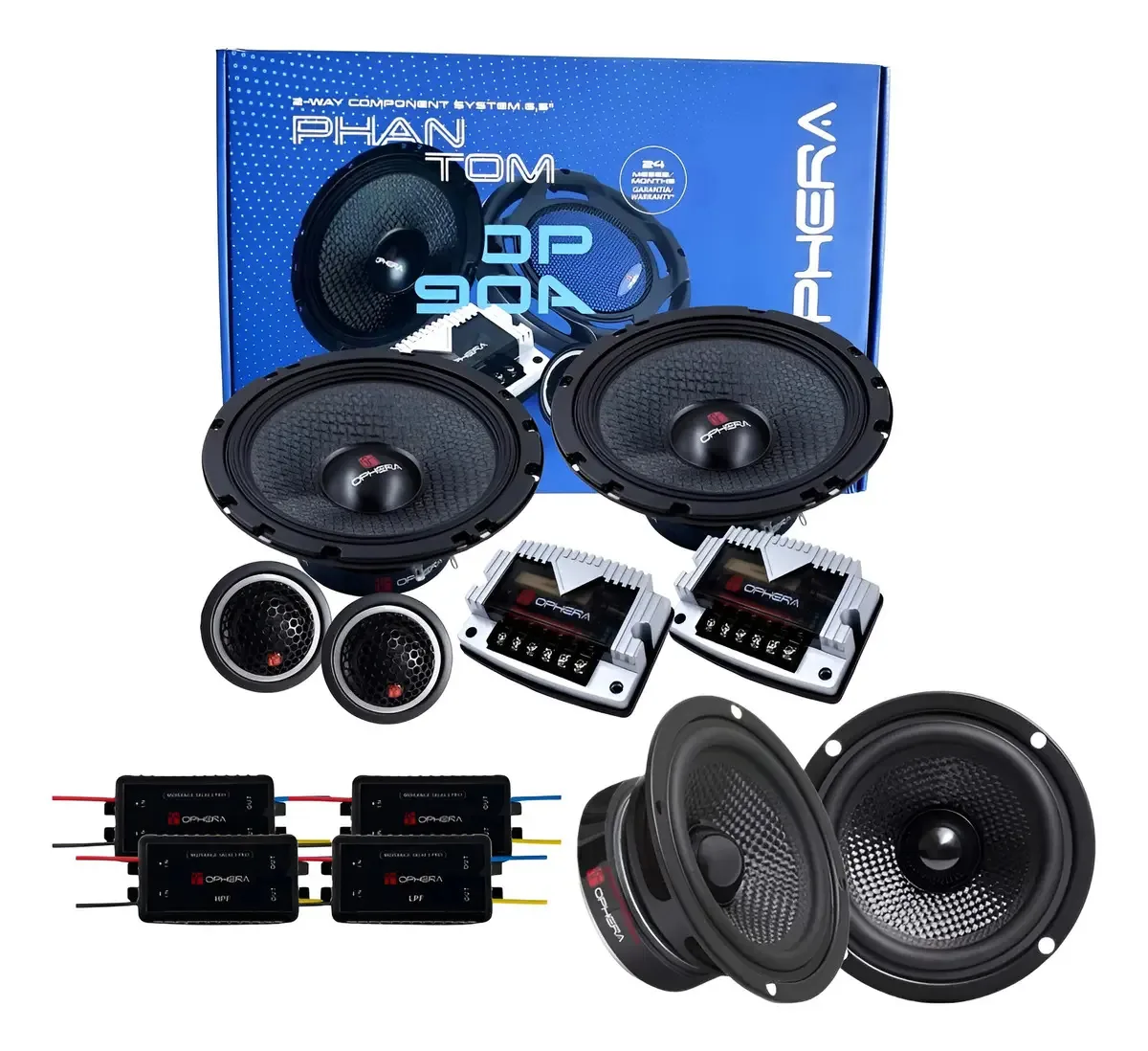 Kit Som Ophera 3 Vias Op90a + Midrange + Crossovers Top