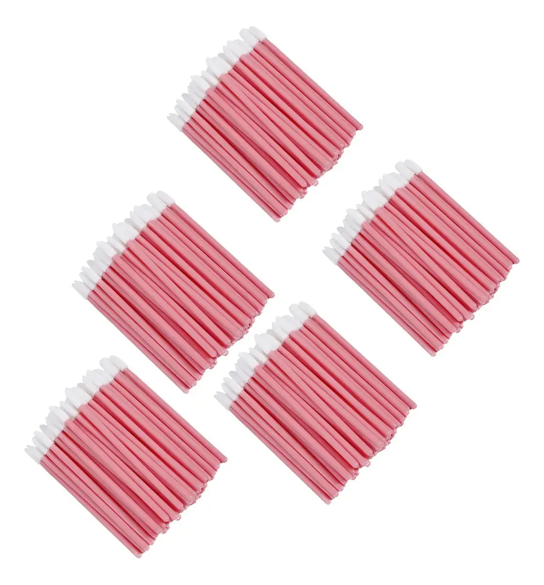Kit 5 X50 Pincel Aplicador Descartável Batom Limpeza Cílios