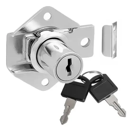 Fechadura Unidirecional Porta Gaveta Armário Aço Ferragens 22mm