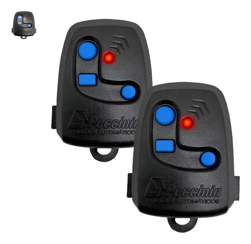 2 Controles Peccinin Para Portão: Segurança E Alc Preto