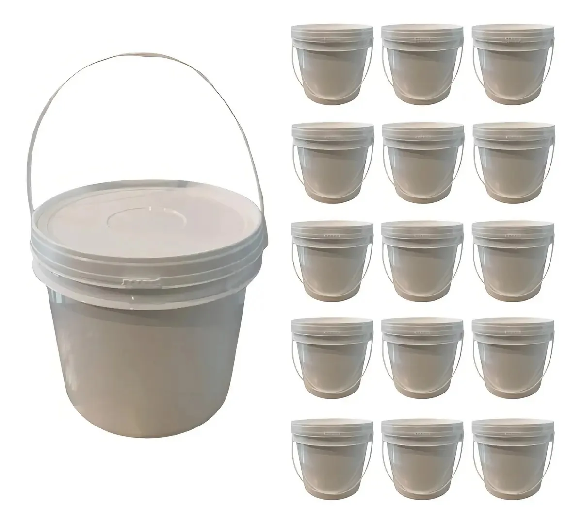 Balde Para Graxas 2.2l Branco 15 Pçs