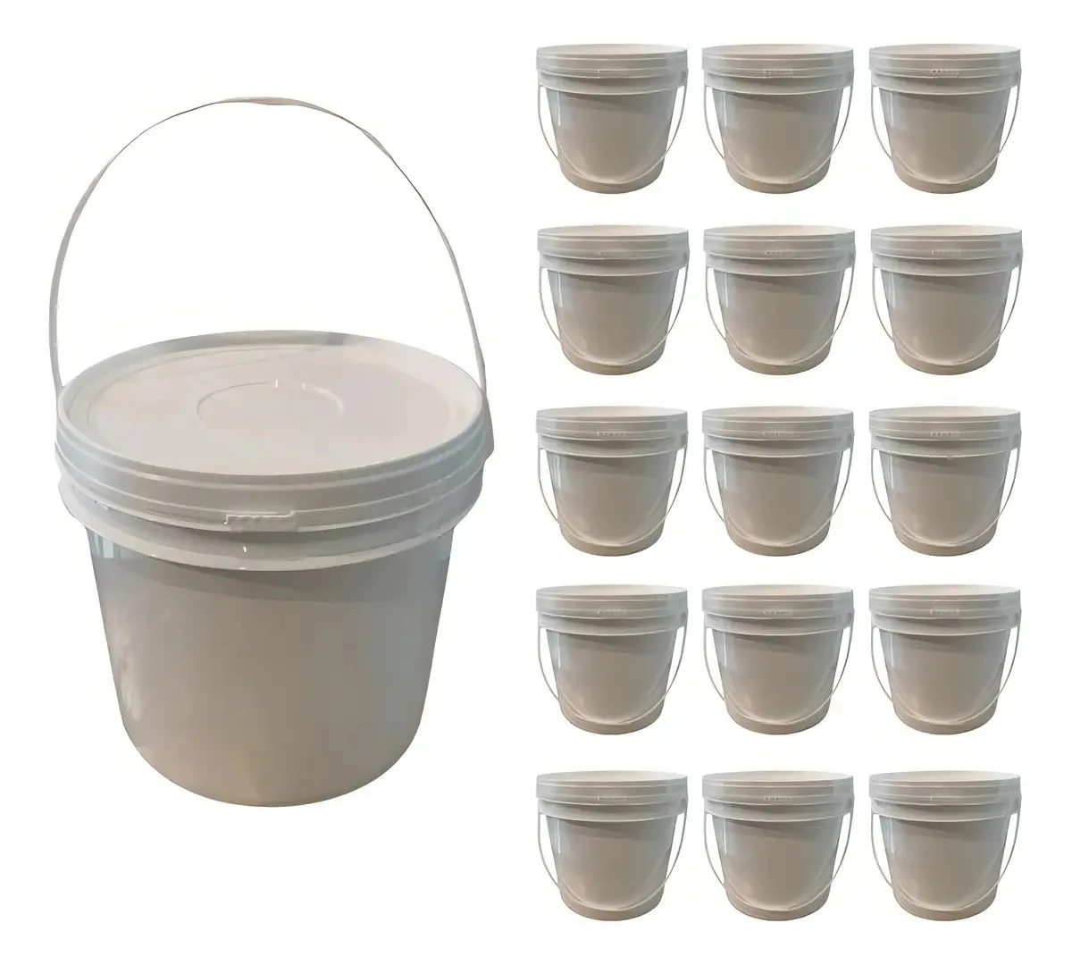 Balde Para Graxas De 2.2 Litros Branco 15 Pçs