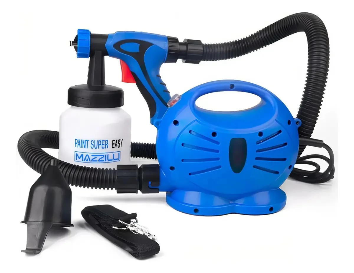 Pistola De Pintura Compressor De Tinta Paint Cor Azul