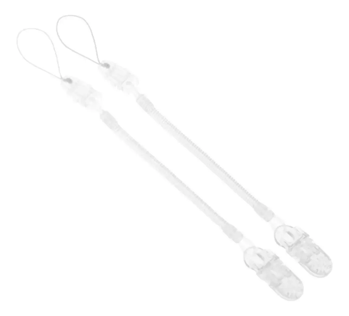 02 Prendedores De Chupeta Mola Serve Para Avent Mam Nuk Cor 02 Transparente