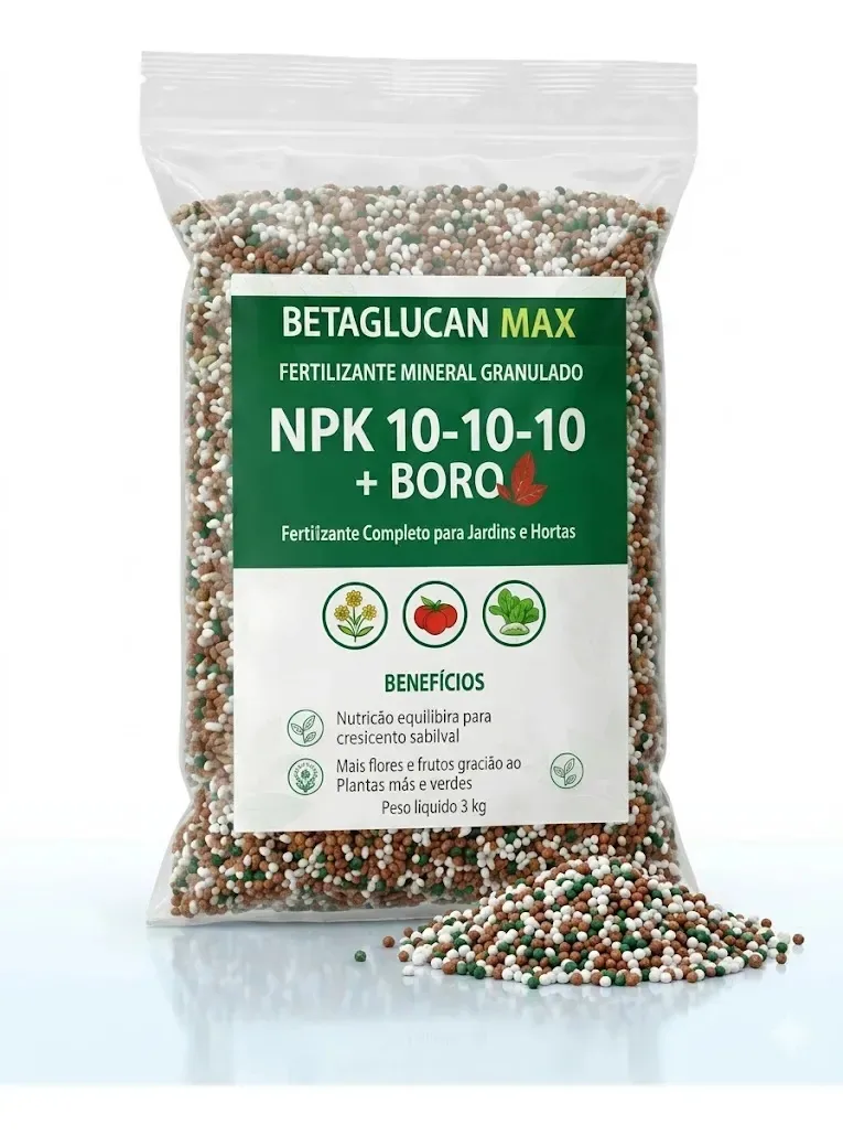 Fertilizante Npk 10x10x10 + Boro Plantas E Flores 3kg Betagl