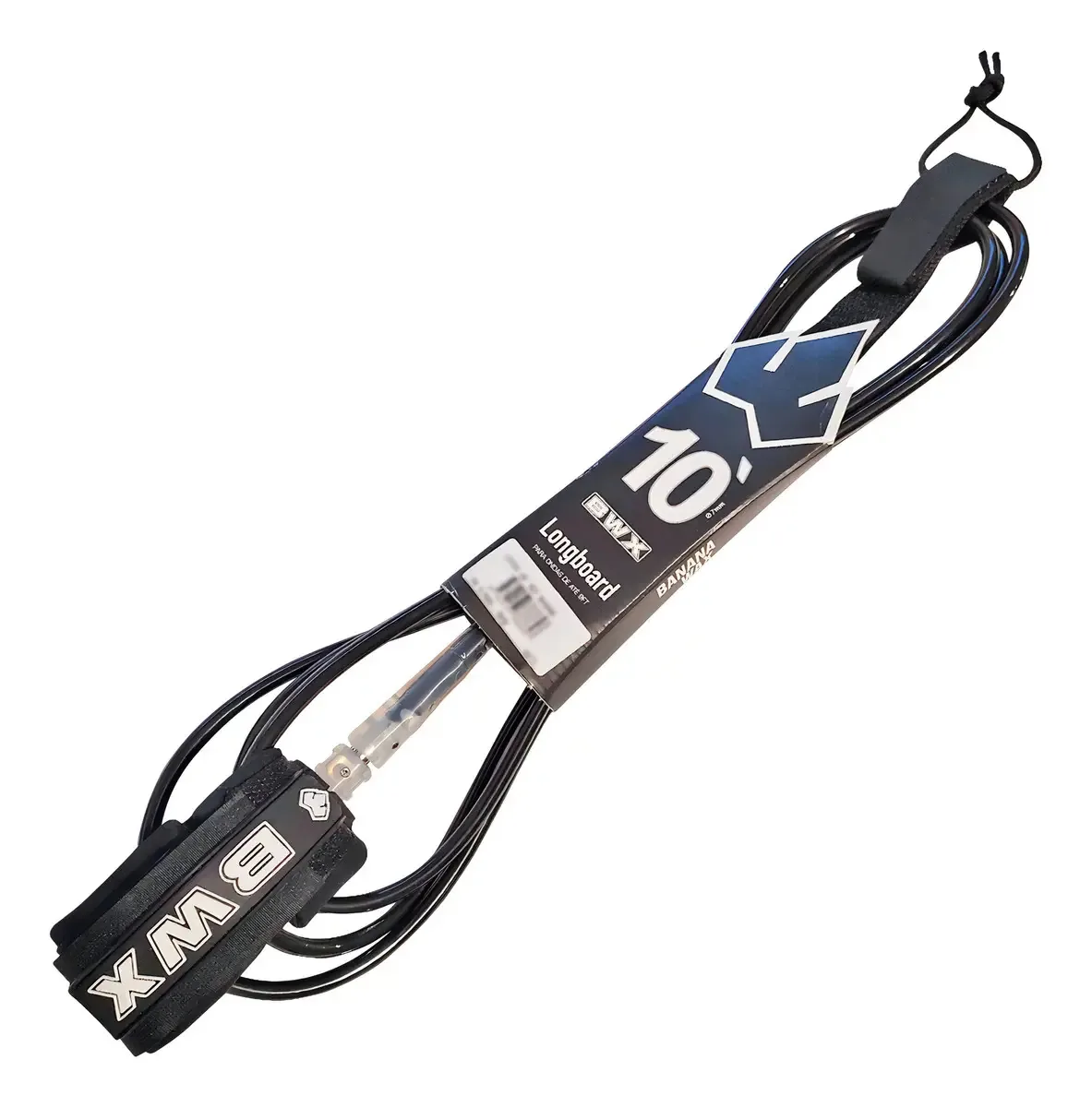 Leash 10 Pés 7mm Duplo Girador Estrepe Prancha Longboard Sup Cor Preto