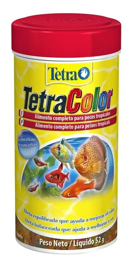 Alimento Colorante Para Peixes Tetra Colors Flakes - 52g