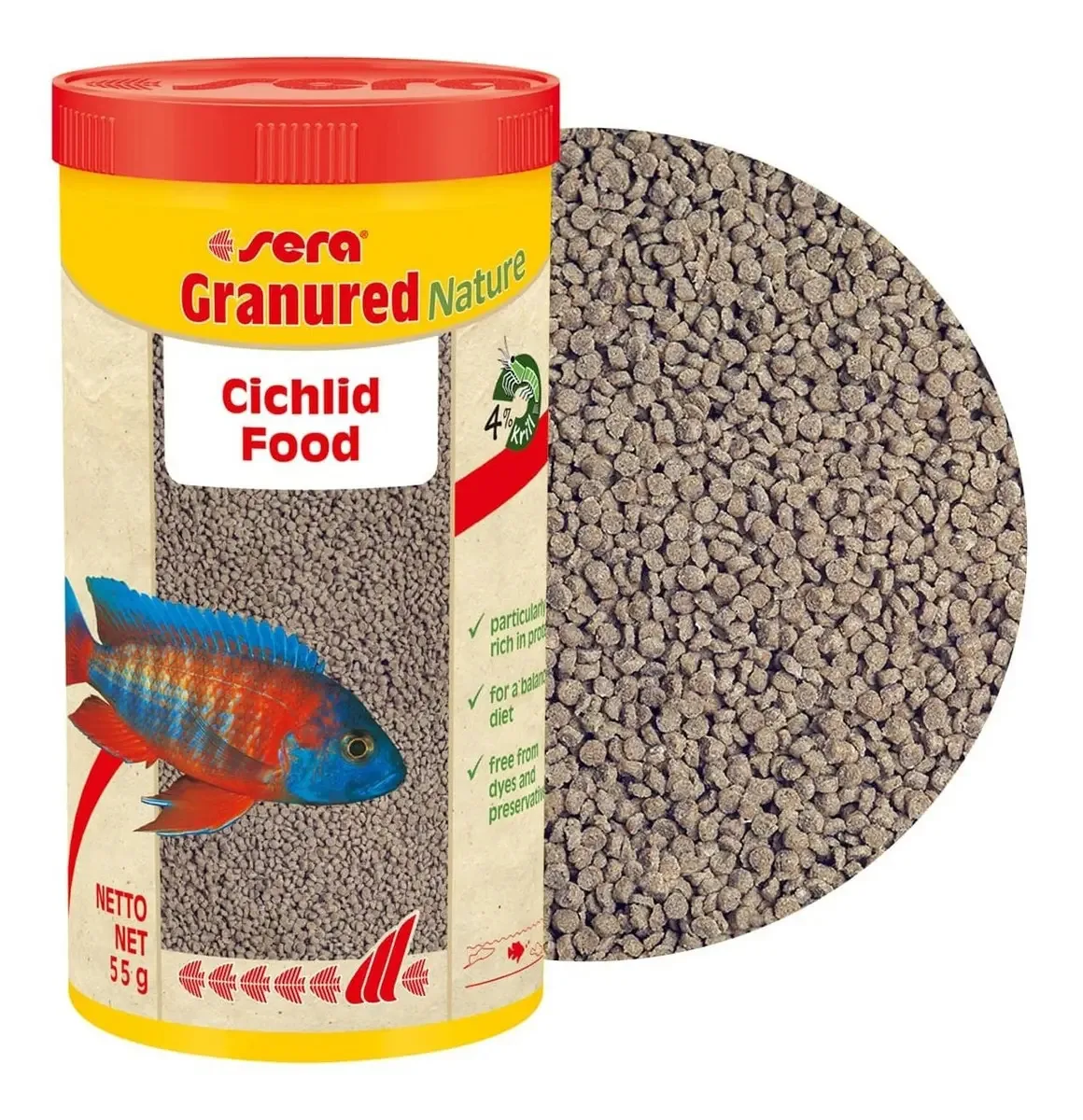 Ração Sera Granured 55g Para Peixes Carnivoros