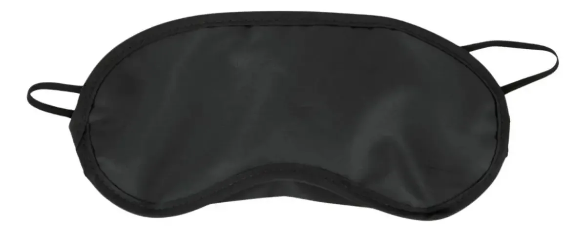 Máscara de Dormir Seda Preto Ajustável Hipoalérgica Full Sell