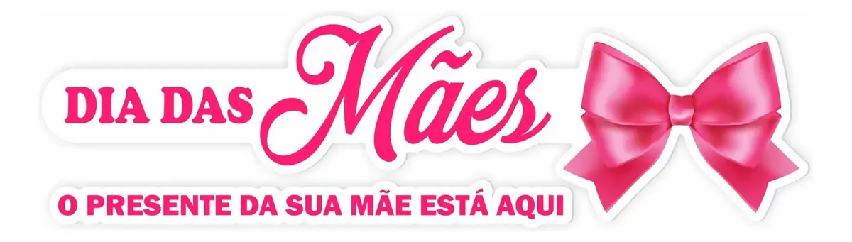 Adesivo Decorativo De Vitrine Para Loja Dia Das Mães Laço Cor Colorido
