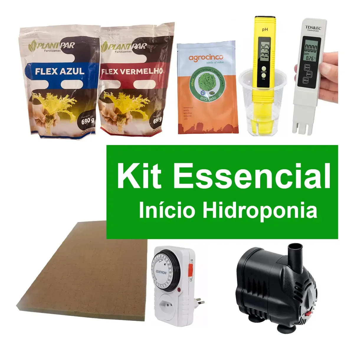 Kit Para Hidroponia Residencial Iniciante 220v - Materiais Essenciais Para Iniciar Yasai Casa Da Horta
