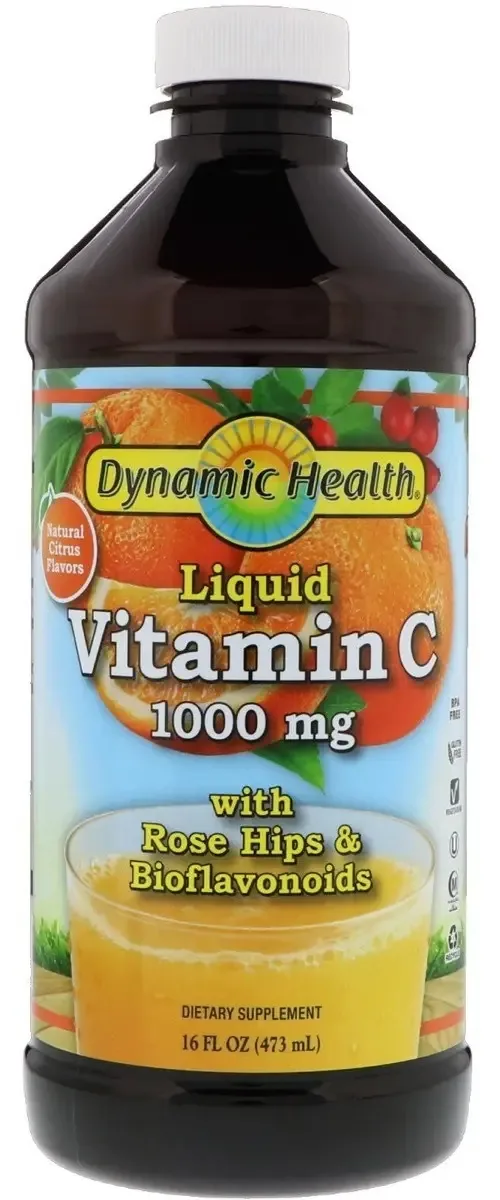 Dynamic Health Vitamina C Líquido 1000mg 473ml Sabor Cítrico