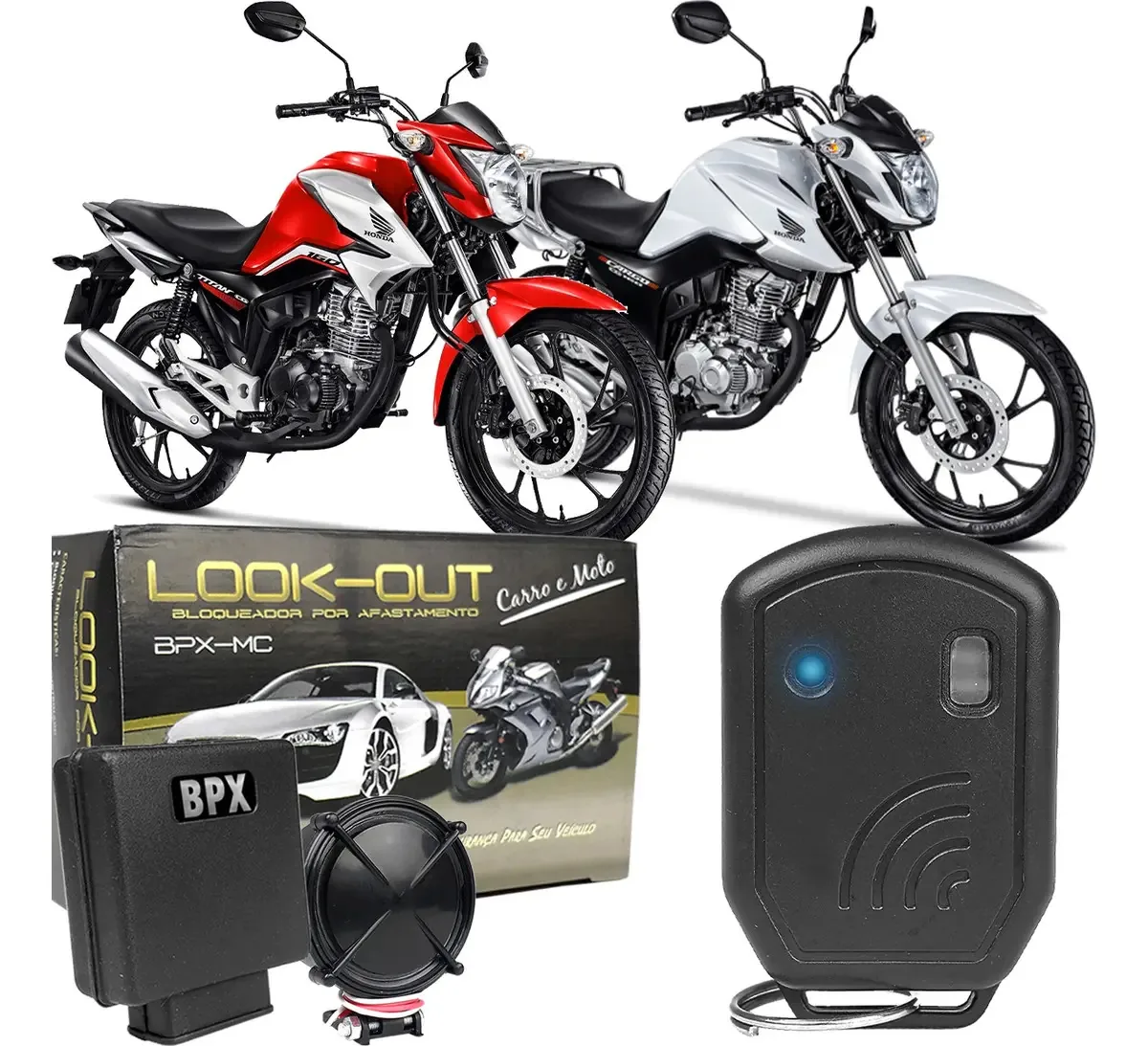 Alarme Bloqueador Afastamento Para Moto Honda Titan 160 Fan