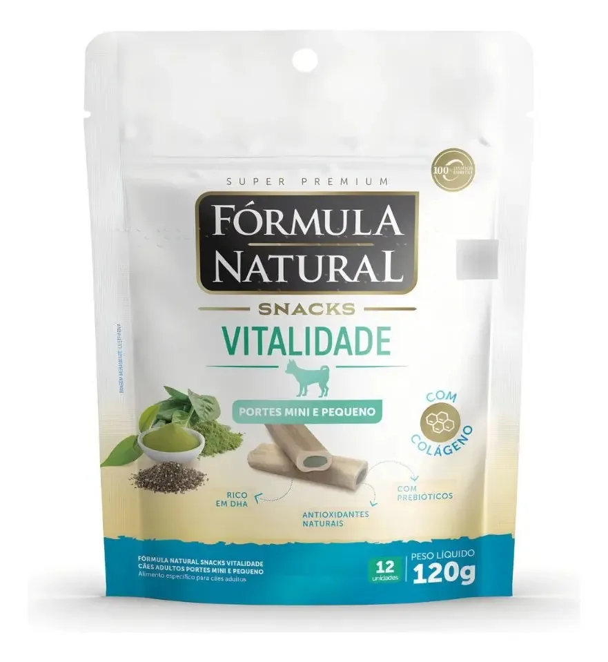 Formula Snacks Petisco Vitalidade Cães Mini E Pequenos 120g