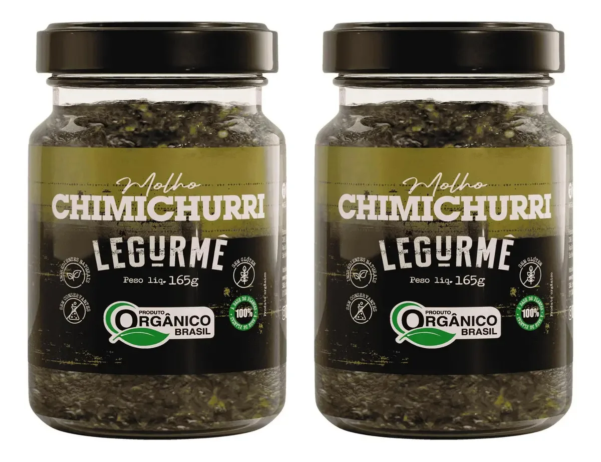 Kit 2 Molhos Orgânicos Sabor Chimichurri 165g - Legurmê